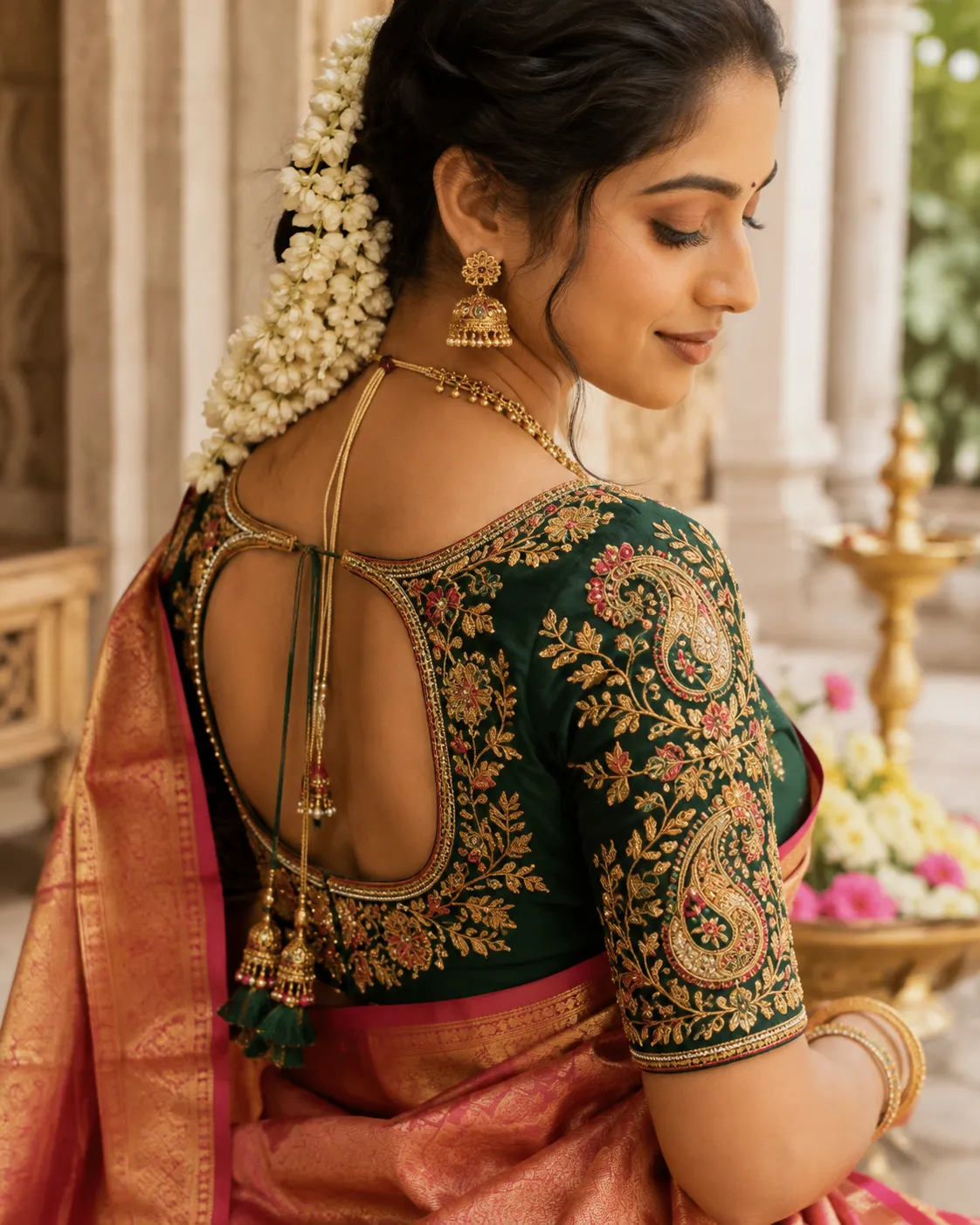 Traditional Maggam work blouse