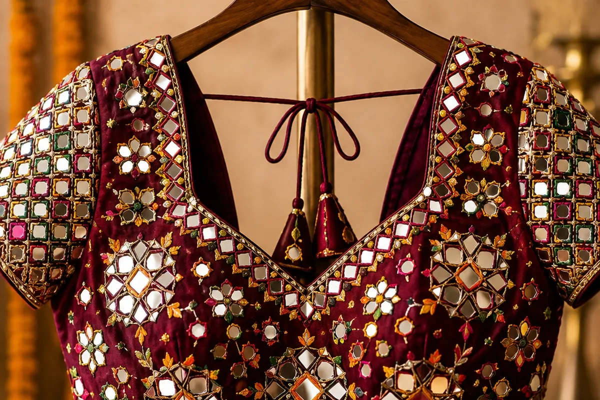 Designer stone work blouse
